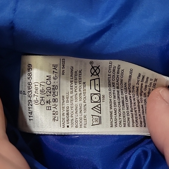 GAP small 6-7 blue cold control max puff coat - Picture 4 of 4
